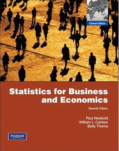 Statistics for Business and Economics & MathXL Student Access Card Package; Paul Newbold; 2009