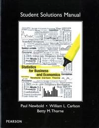 Statistics for business and economics : student solutions manual; Paul Newbold; 2013