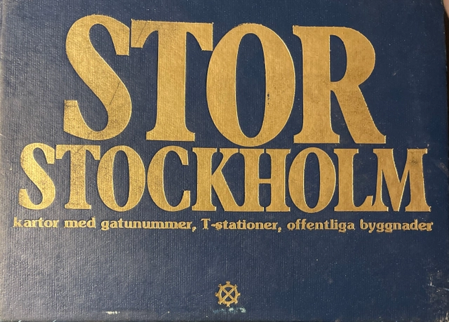 Storstockholm: kartor med gatunummer, T-stationer, offentliga byggnader; Generalstabens litografiska; 1979