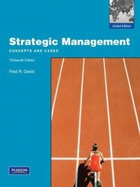 Strategic Management; Fred R. David, Fred R. DavidFred R. David; 2010