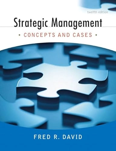 Strategic management : concepts and cases; Fred R. David; 2009