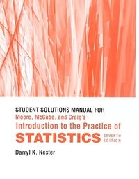 Student solutions manual for Moore, McCabe, and Craig's Introduction to the practice of statistics; K. Darryl Nester; 2012