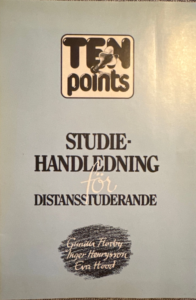 Studiehandledning för distansstuderande; Gunilla Florby; 1990