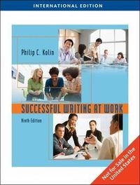 Successful Writing at Work; Philip C. Kolin