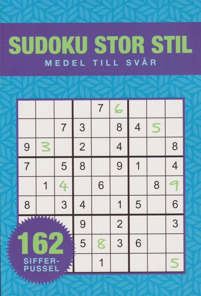 Sudoku Stor stil : Medel till svår; Bodil Andersson; 2025