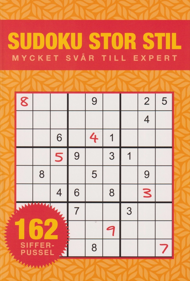Sudoku Stor stil : Mycket svår till expert; Bodil Andersson; 2025