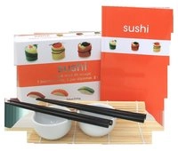 Sushi : en bok med 40 recept, en bambumatta, två par ätpinnar och två skålar; Thomas Feller; 2013