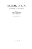 Svensk lyrik från medeltid till nutid; Lindström, Löwendahl, Mogren, Romberg; 1967