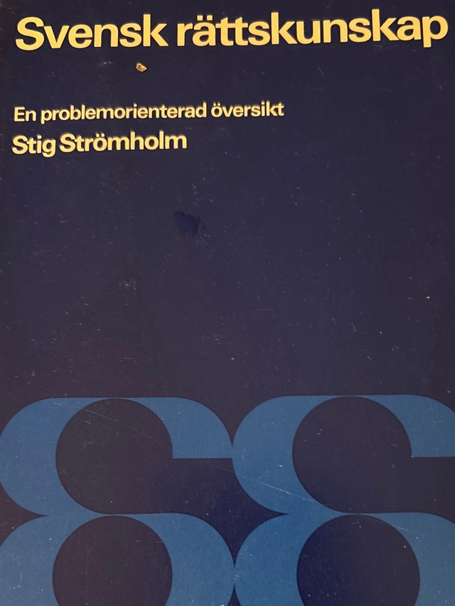 Svensk rättskunskap: en problemorienterad översikt; Stig Strömholm; 1975