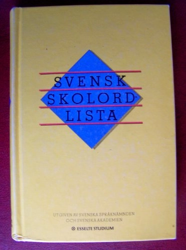 Svensk skolordlista; Svenska språknämnden, Nämnden för svensk språkvård
(tidigare namn), Nämnden för svensk språkvård, Språkrådet
(senare namn), Språkrådet, Svenska akademien; 1988