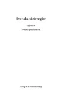 Svenska skrivregler; Svenska språknämnden; 1991
