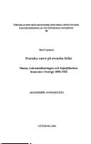 Svenska varor på svenska kölar : staten, industrialiseringen och linjesjöfartens framväxt i Sverige 1890-1925; Berit Larsson; 2000