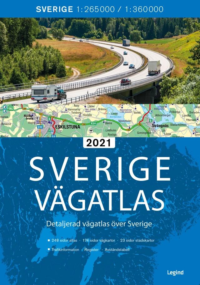 Sverige vägatlas 2021; Legind; 2021
