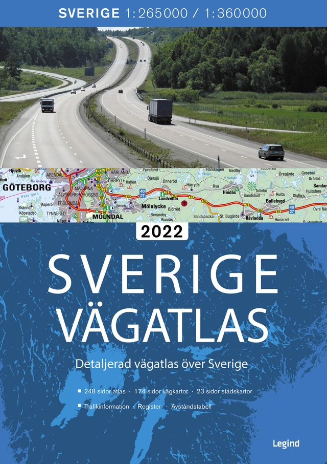 Sverige vägatlas 2022; Legind; 2022