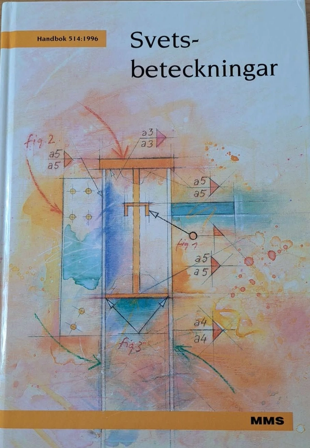 Svetsbeteckningar = Symbolic representation of welds on drawings; Material- och mekanstandardiseringen, Sveriges mekanstandardisering, Materialnormcentralen, Standardiseringen i Sverige, Standardiseringskommissionen i Sverige
(tidigare namn), Standardiseringskommissionen i Sverige, SIS - Swedish Standards Institute
(senare namn), SIS - Swedish Standards Institute; 1996