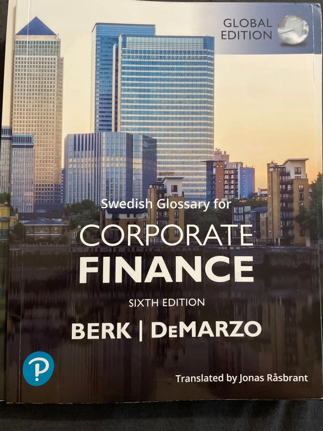 Swedish Glossary for Corporate Finance 6th edt; Berk, DeMarzo; 2024