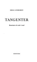 Tangenter : recensioner och essäer i urval; Erik Lindegren; 1974