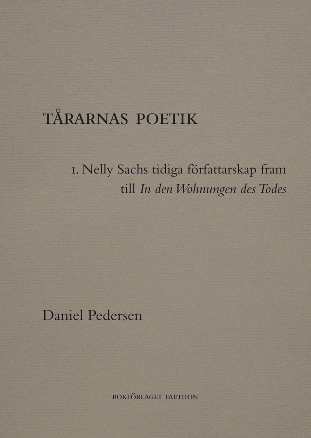 Tårarnas poetik; Daniel Pedersen; 2020
