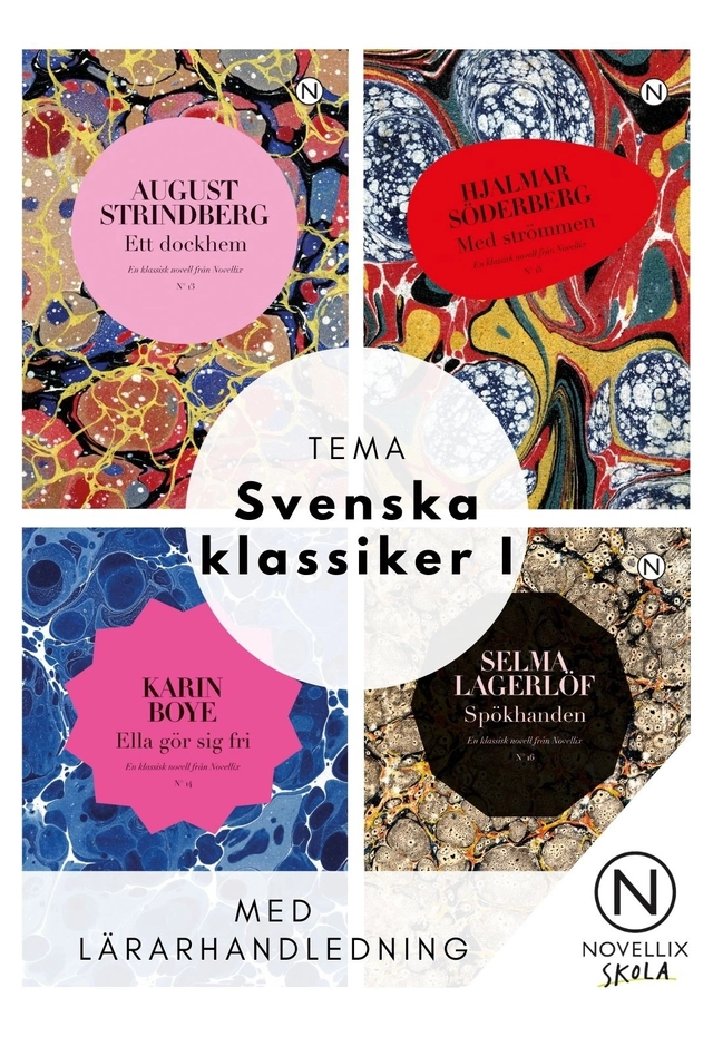 Tema Svenska Klassiker I - paket med 32 böcker; Karin Boye, Selma Lagerlöf, August Strindberg, Hjalmar Söderberg; 2020