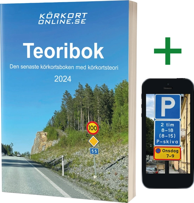 Teoribok 2024 + övningsprov online för B-körkort; Körkortonline.se; 2024