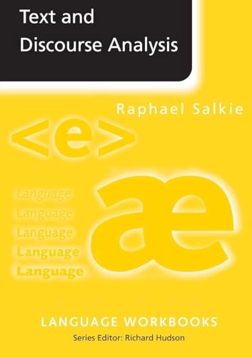 Text and discourse analysis; Raphael Salkie; 1995