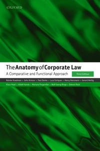 The anatomy of corporate law : a comparative and functional approach; Reinier Kraakman, John Armour, Paul Davies, Luca Enriques, Henry Hansmann; 2017