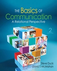The basics of communication : a relational perspective; Steven W. Duck; 2012
