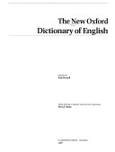 The new Oxford dictionary of English; Judy Pearsall; 1998