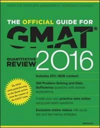 The Official Guide for GMAT Quantitative Review 2016 with Online Question B; Gmac; 2015