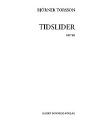 Tidslider : dikter; Björner Torsson; 1995