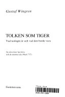 Tolken som tiger : vad teologin är och vad den borde vara; Gustaf Wingren; 1981