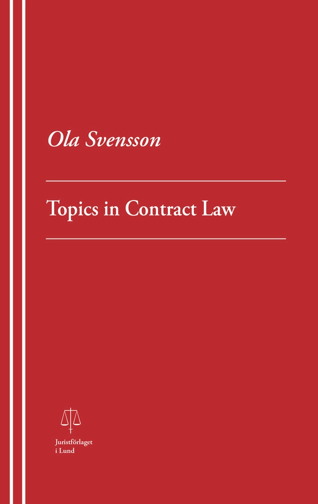 Topics in Contract Law; Ola Svensson; 2026