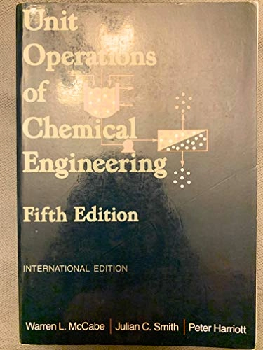 Unit operation in chemical engineering; McCabe; 1993