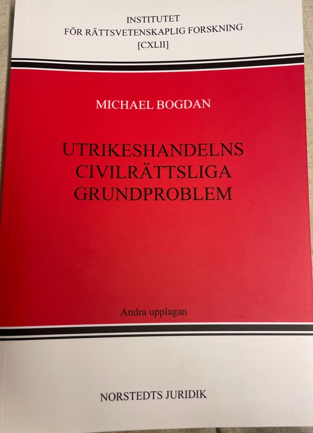Utrikeshandelns civilrättsliga grundproblem; Michael Bogdan; 1994