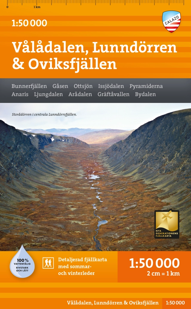 Vålådalen, Lunndörren & Oviksfjällen 1:50.000; 2020