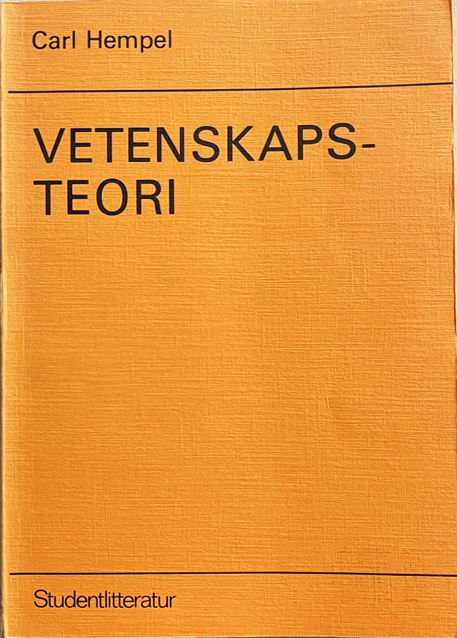 Vetenskapsteori; Carl Hempel; 2003