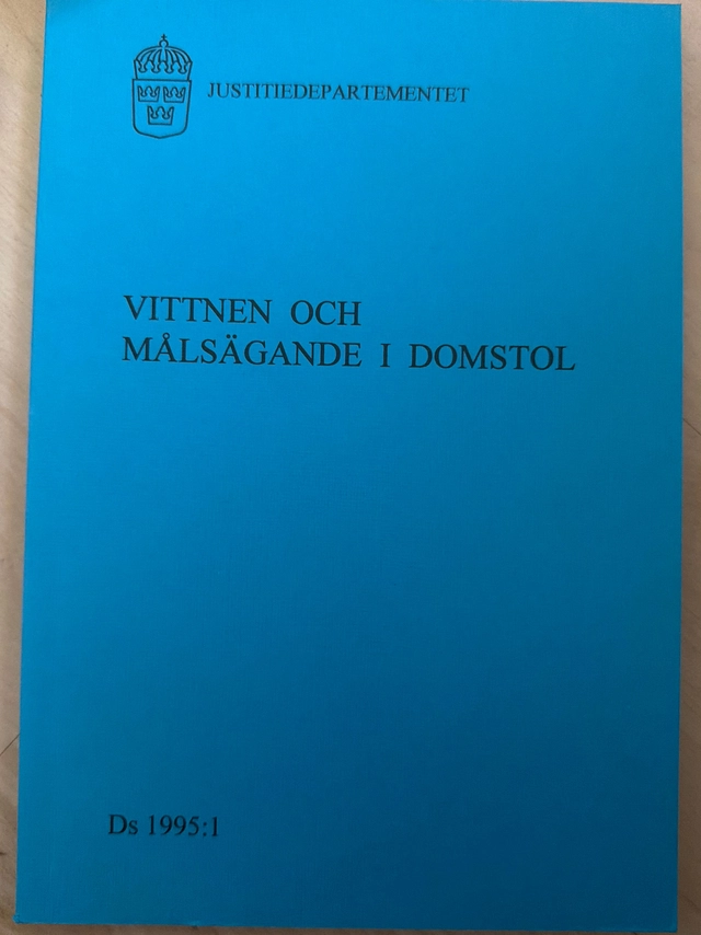 Vittnen och målsägande i domstol; Justitiedepartementet ; 1995