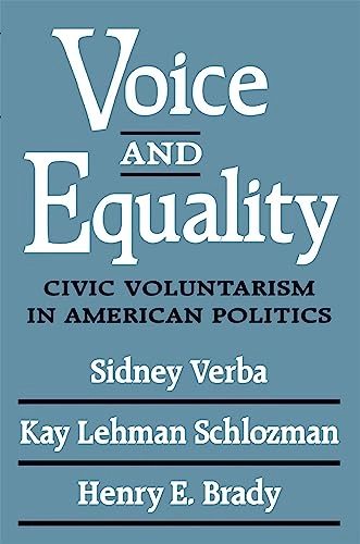 Voice and equality : civic voluntarism in American politics; Sidney Verba; 1995
