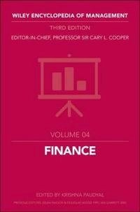 Wiley Encyclopedia of Management, Volume 4, Finanace; Cary L. Cooper; 2014