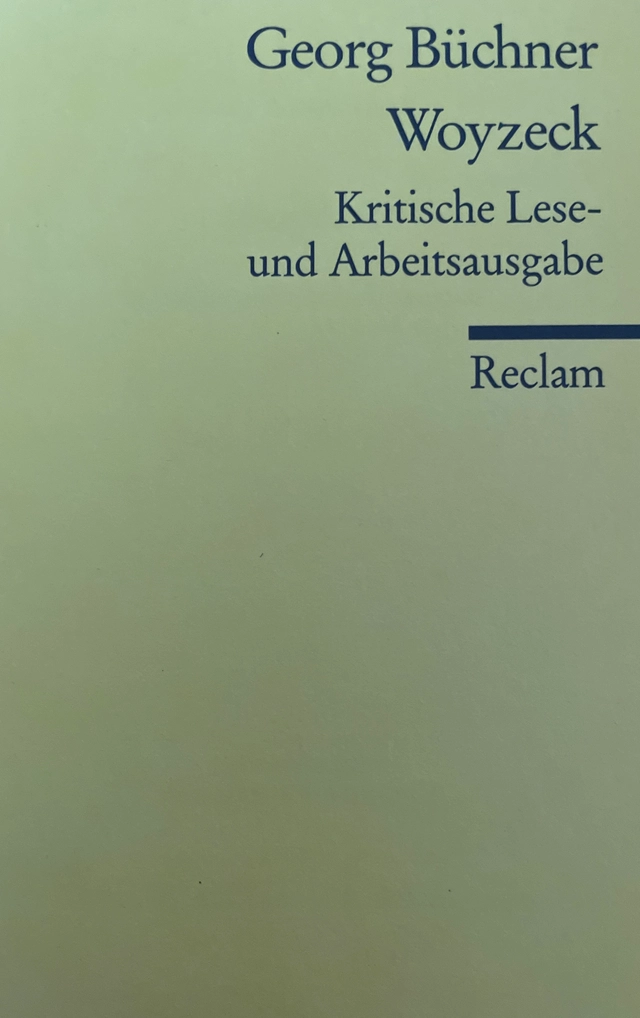 Woyzeck: kritische Lese- und ArbeitsausgabeUtgåva 9347 av Reclams Universal-Bibliothek, ISSN 0722-8511Universal-Bibliothek, Nr. 9347; Georg Büchner; 1972