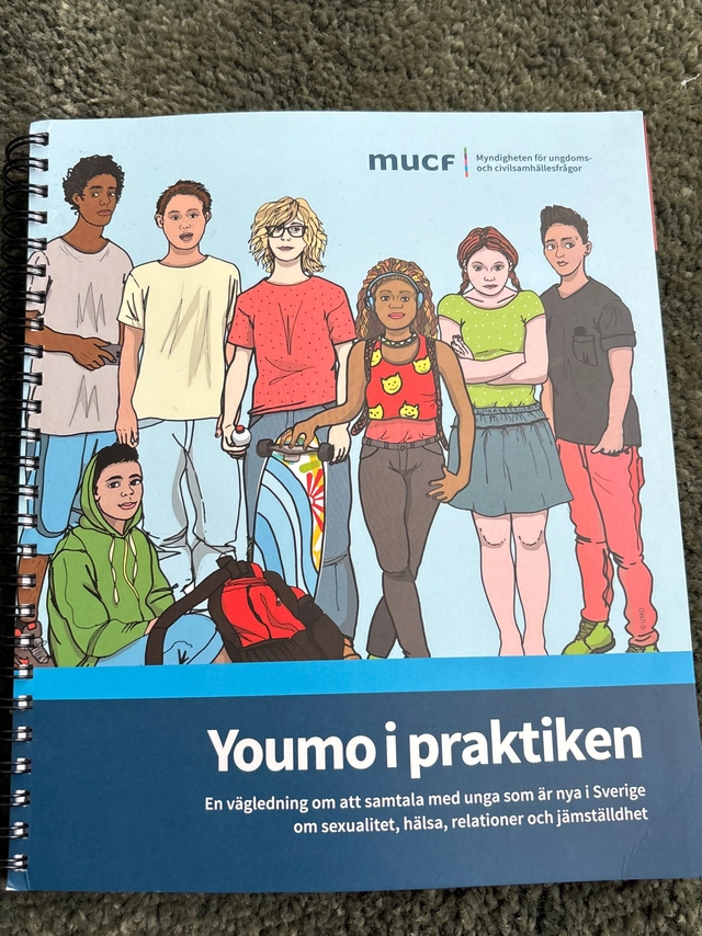 Youmo i praktiken : en vägledning om att samtala med unga nyanlända om frågor som rör hälsa, sexualitet och jämställdhet; Sandra Dahlén; 2018