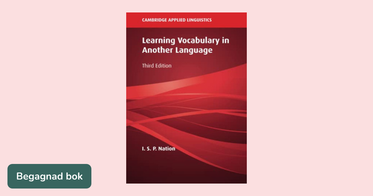Learning vocabulary in another language - ISBN 9781009096171