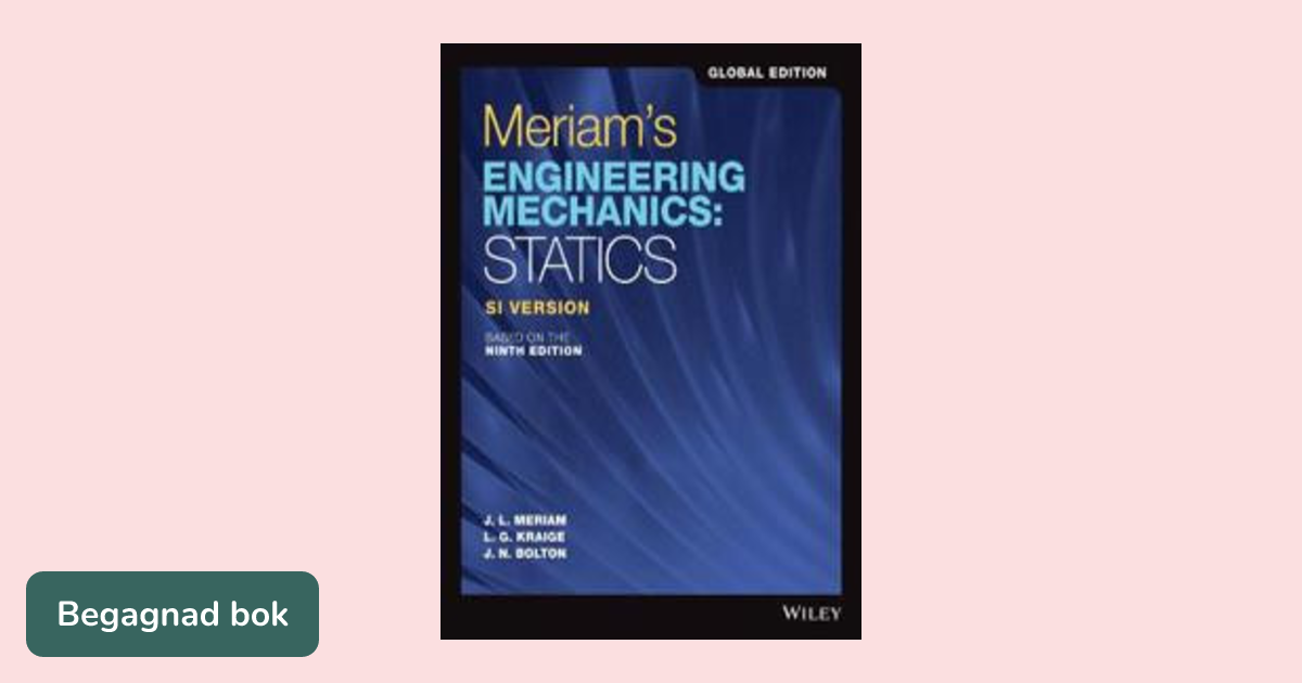 Meriam's Engineering Mechanics: Statics SI Version - ISBN